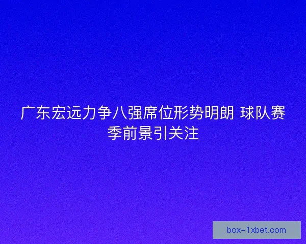 广东宏远力争八强席位形势明朗 球队赛季前景引关注